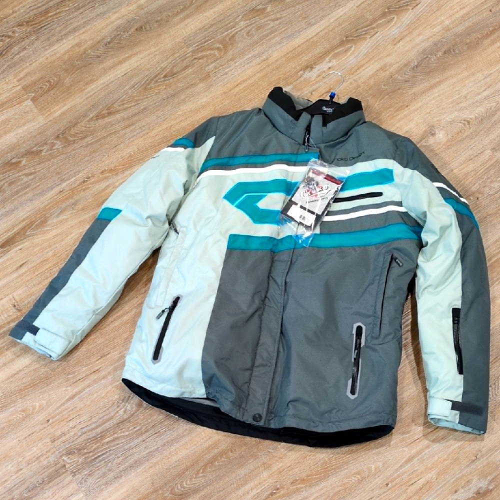 🩵NWT Choko Design Women's Gray and Teal Snow Jacket size XL🩵